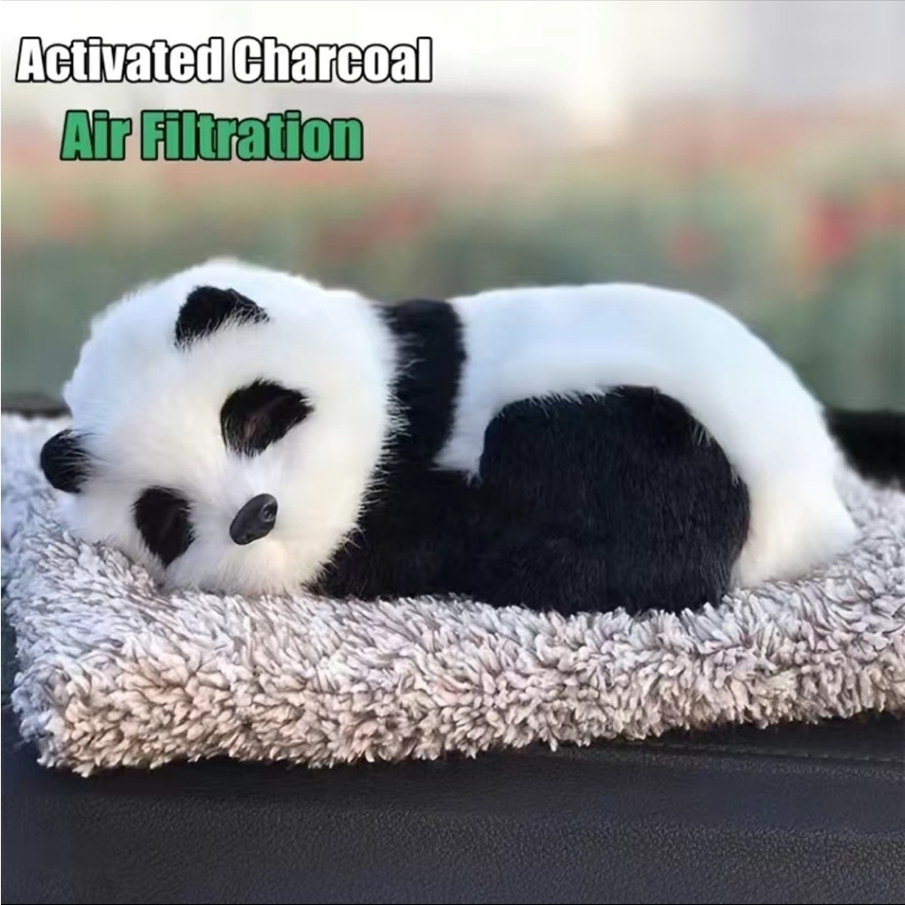 Sleeping Panda Car Ornament, Carbon Bamboo Charcoal Bag Air Filter Air Freshener